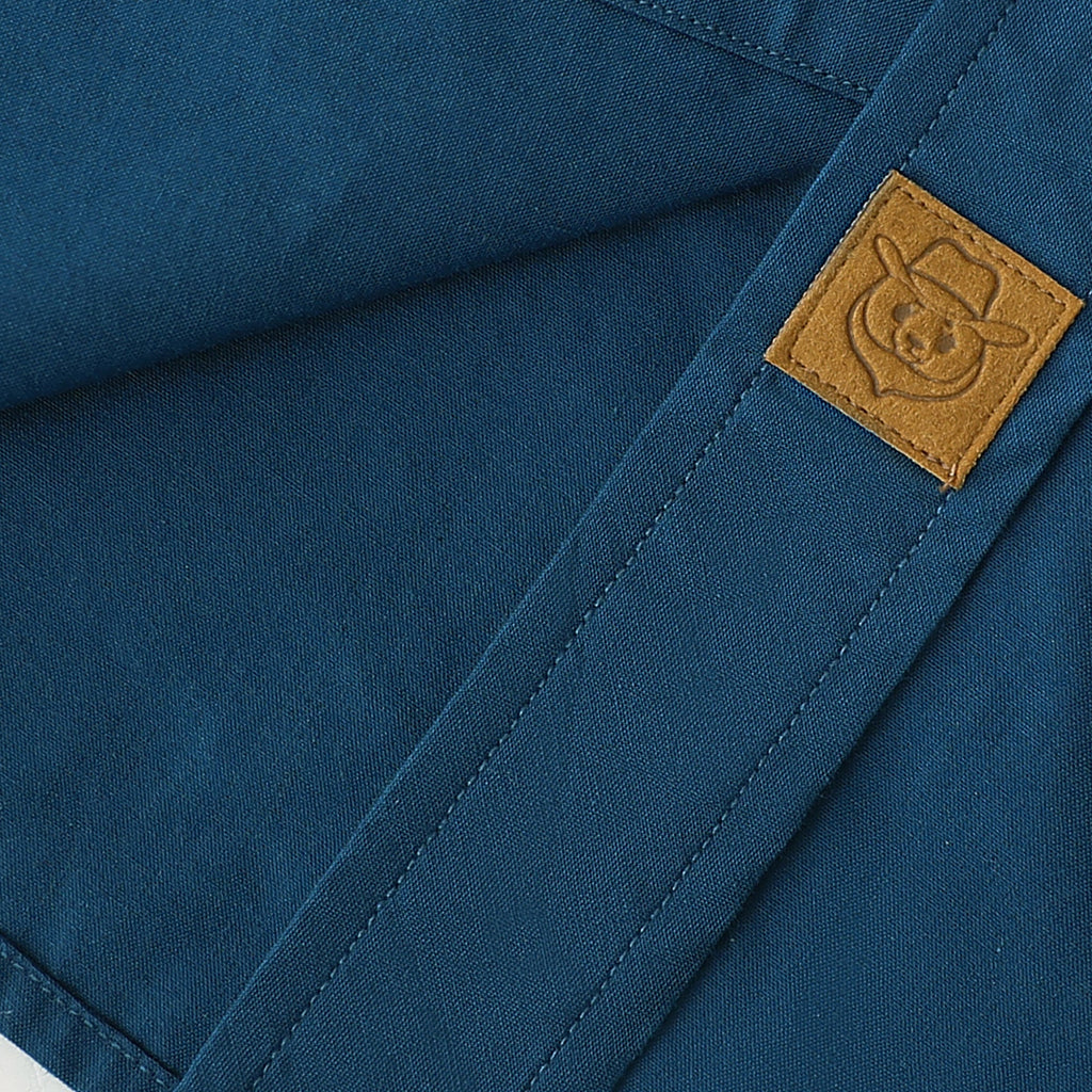 Dubinik® Mens Long Sleeve Button Down Solid Navy Blue Shirts Casual Plaid Shirt with Practical Double Pockets Comfortable and Soft#0050029