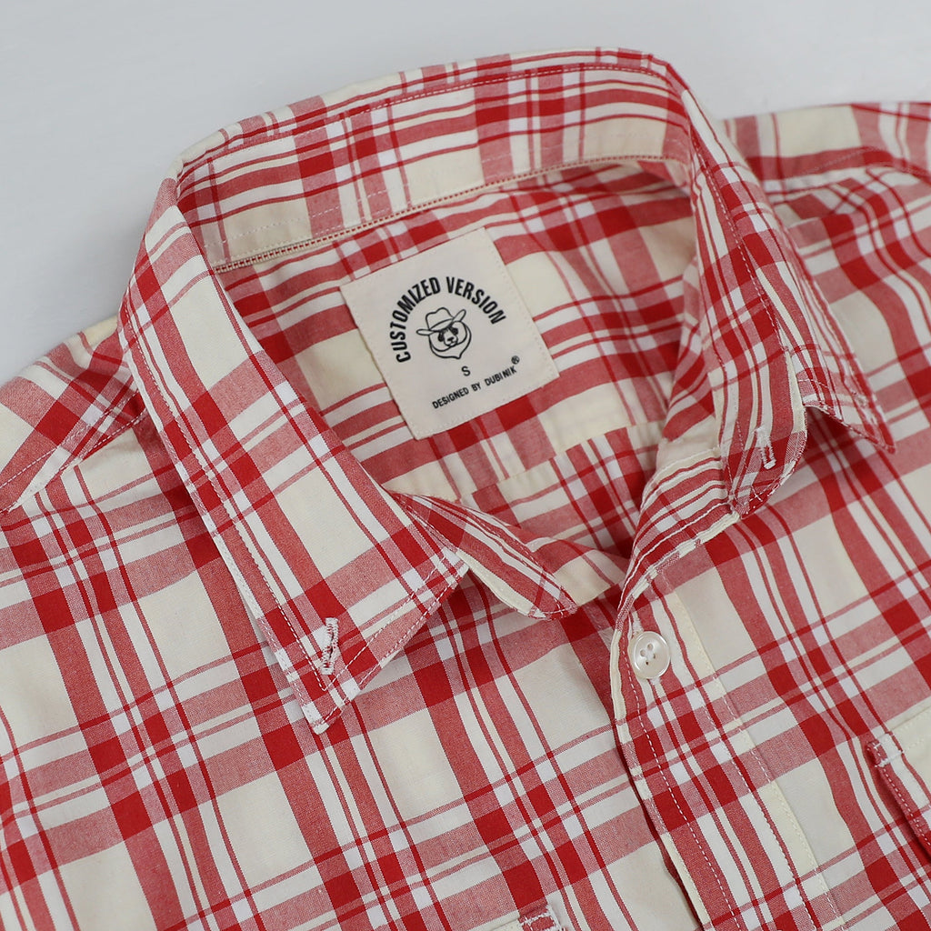 Dubinik® Mens Long Sleeve Button Down Shirts Casual Plaid Shirt with Practical Double Pockets Comfortable and Soft#0050005