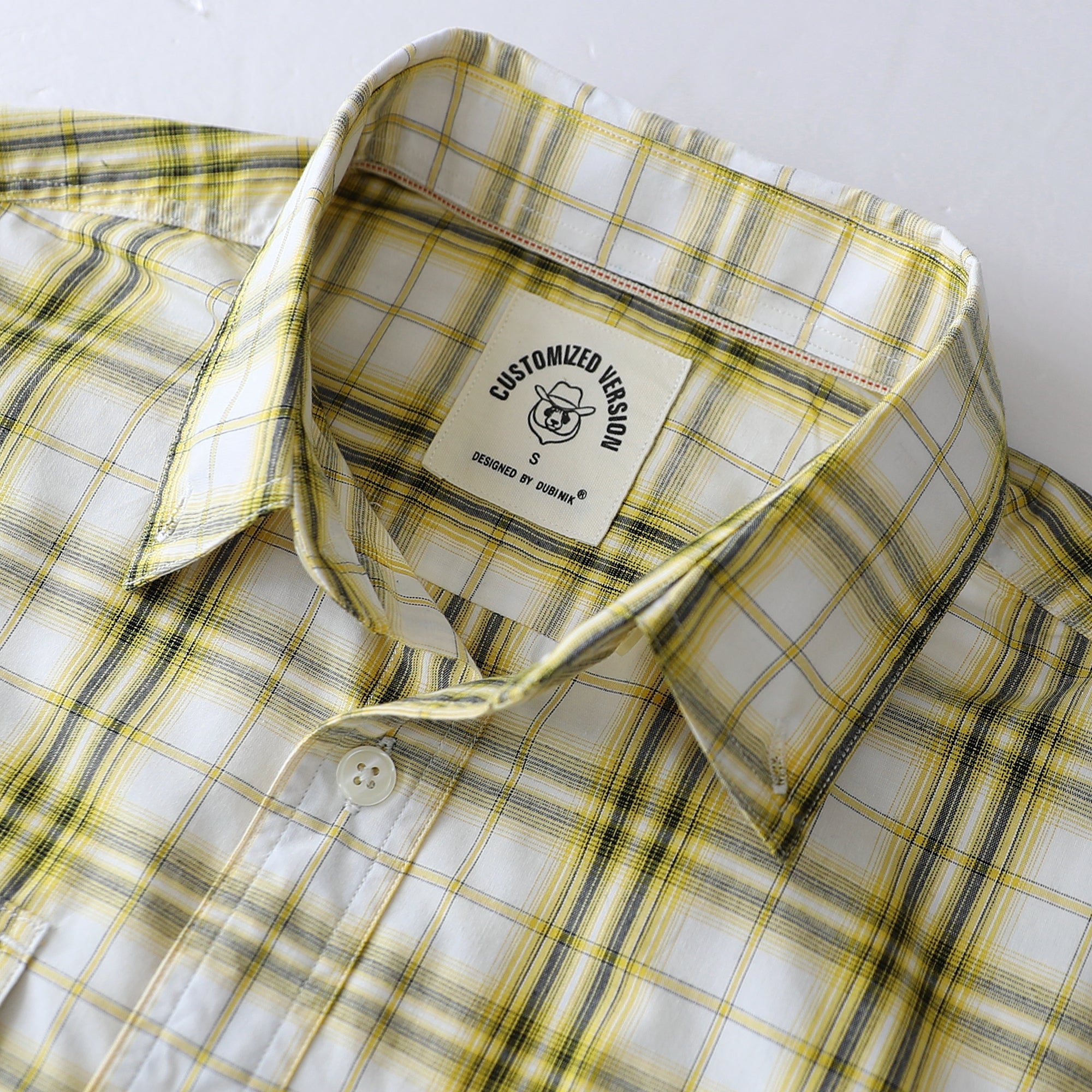 Dubinik® Mens Long Sleeve Button Down Shirts Casual Plaid Shirt with Practical Double Pockets Comfortable and Soft#0050010