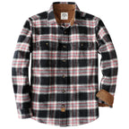 Dubinik® 13oz Ultra Heavyweight Mens Flannel Shirts Long Sleeve Casual Button Down Pocket Soft Warm Cotton Shirt#84004