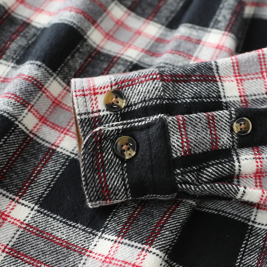 Dubinik® 13oz Ultra Heavyweight Mens Flannel Shirts Long Sleeve Casual Button Down Pocket Soft Warm Cotton Shirt#84004