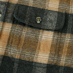 Dubinik® 13oz Ultra Heavyweight Mens Flannel Shirts Long Sleeve Casual Button Down Pocket Soft Warm Cotton Shirt#84007