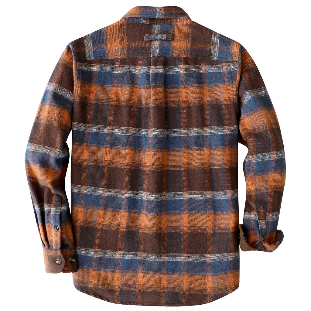 Dubinik® 13oz Ultra Heavyweight Mens Flannel Shirts Long Sleeve Casual Button Down Pocket Soft Warm Cotton Shirt#84006