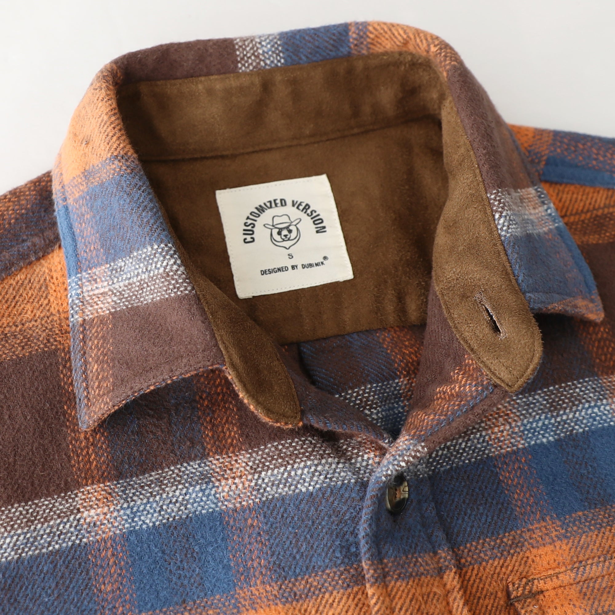 Dubinik® 13oz Ultra Heavyweight Mens Flannel Shirts Long Sleeve Casual Button Down Pocket Soft Warm Cotton Shirt#84006