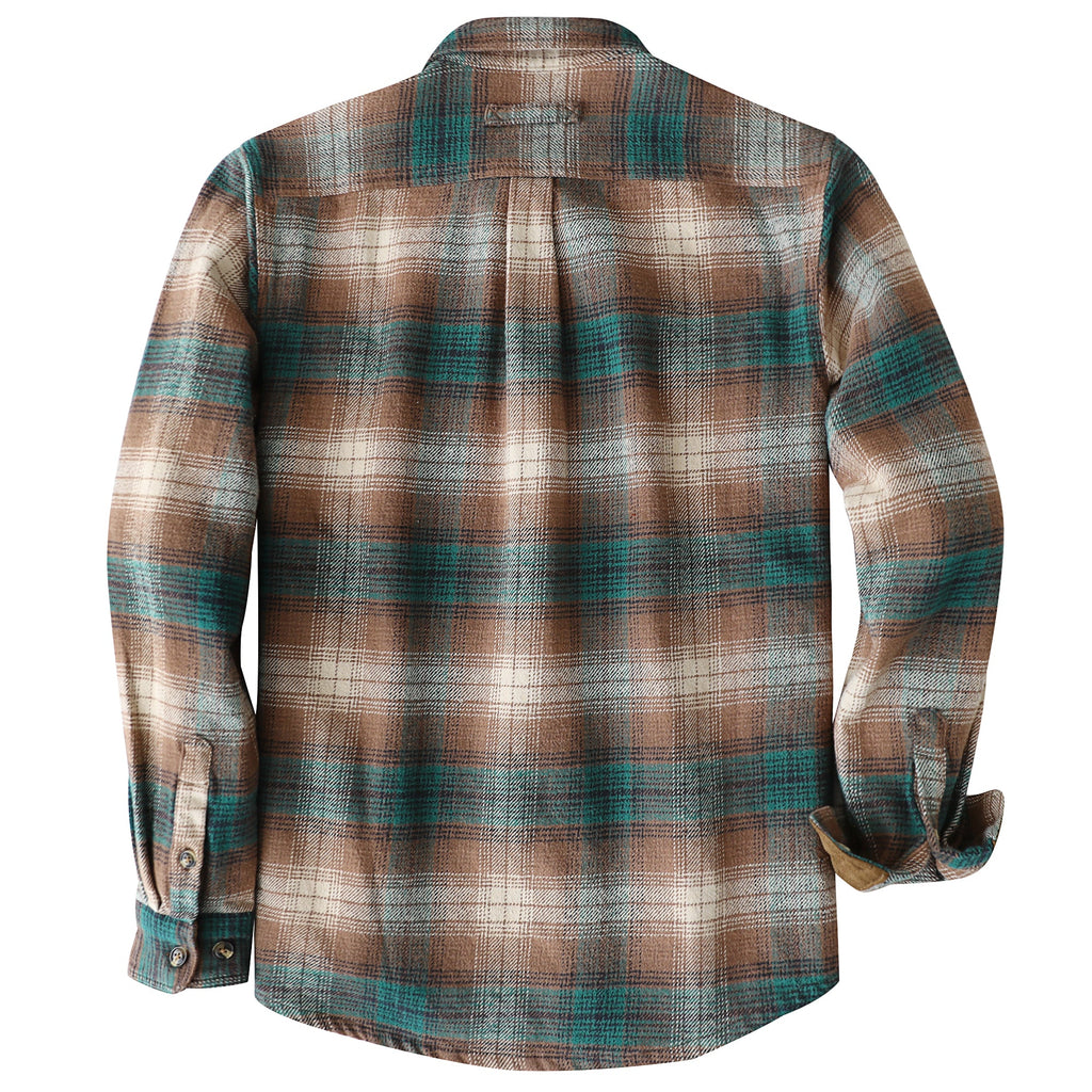 Dubinik® 13oz Ultra Heavyweight Mens Flannel Shirts Long Sleeve Casual Button Down Pocket Soft Warm Cotton Shirt#84005