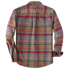 Dubinik® 13oz Ultra Heavyweight Mens Flannel Shirts Long Sleeve Casual Button Down Pocket Soft Warm Cotton Shirt#84002