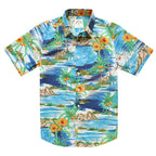 Hawaiian Shirt for Men Aloha Tropical Short Sleeve Button Down Print Beach Shirts #2602