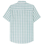 Dubinik® Bamboo Viscose Mens Short Sleeve Button Down Pockets Green Shirts#39007