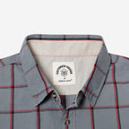 Dubinik® Short Sleeve Button Down Shirts 100% Cotton Plaid Casual Shirt with Pocket #0112