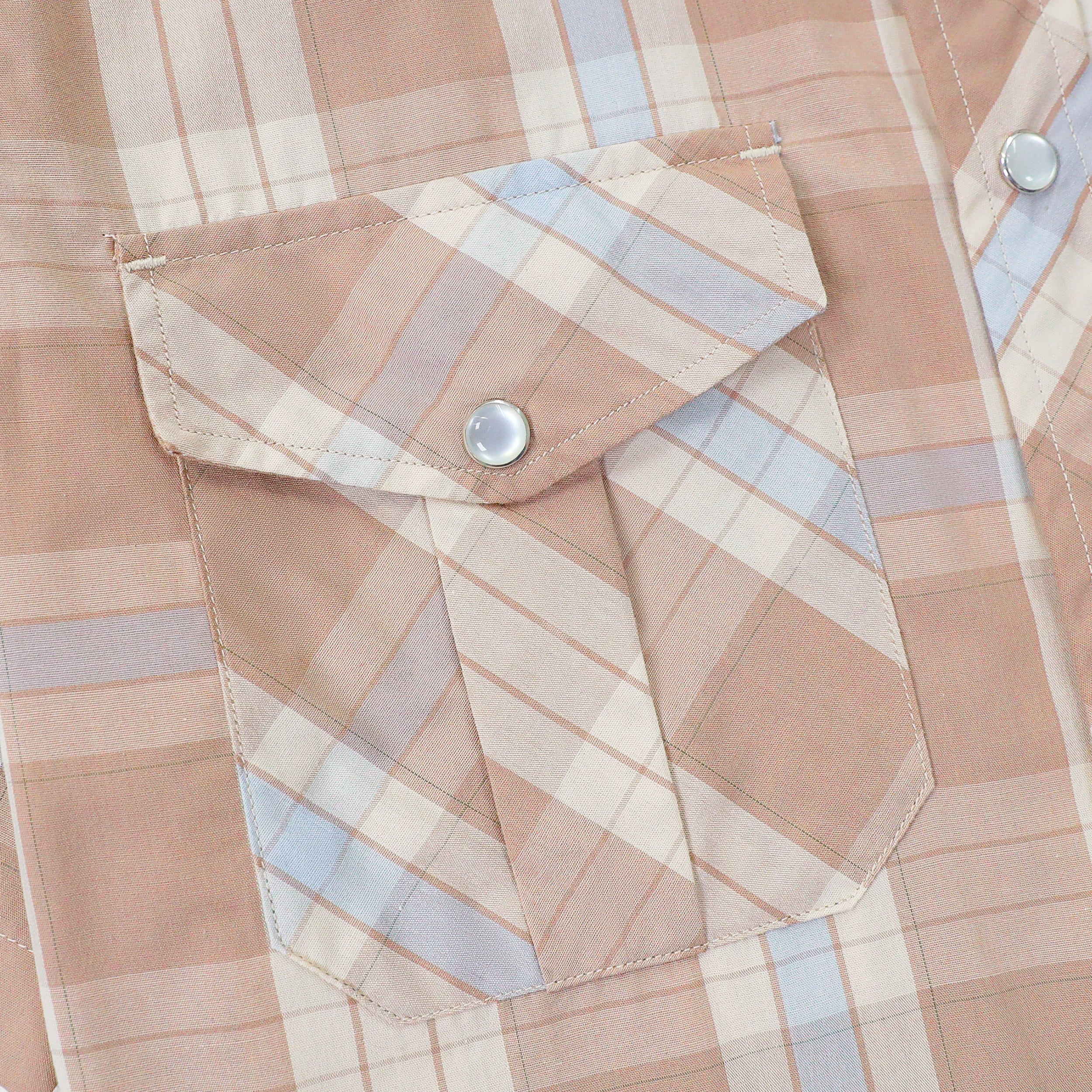 Dubinik® Western Shirts for Men Short Sleeve Plaid Pearl Snap Shirts for Men Button Up Shirt Cowboy Casual Work Shirt#41029