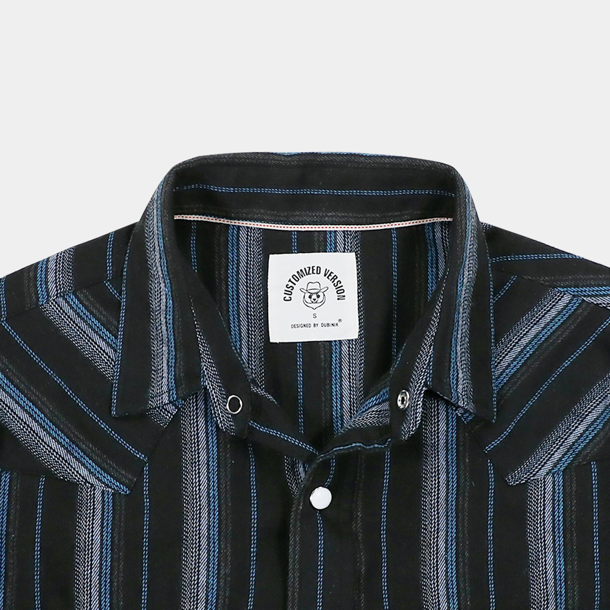 Dubinik® Flannel Shirt For Men Western Cowboy Pearl Snap Shirts For Men Long Sleeve Vintage Buttons Down Plaid Shirt #28506