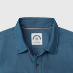 Men's outdoor casual short sleeve Navy blue Solid shirt #1513