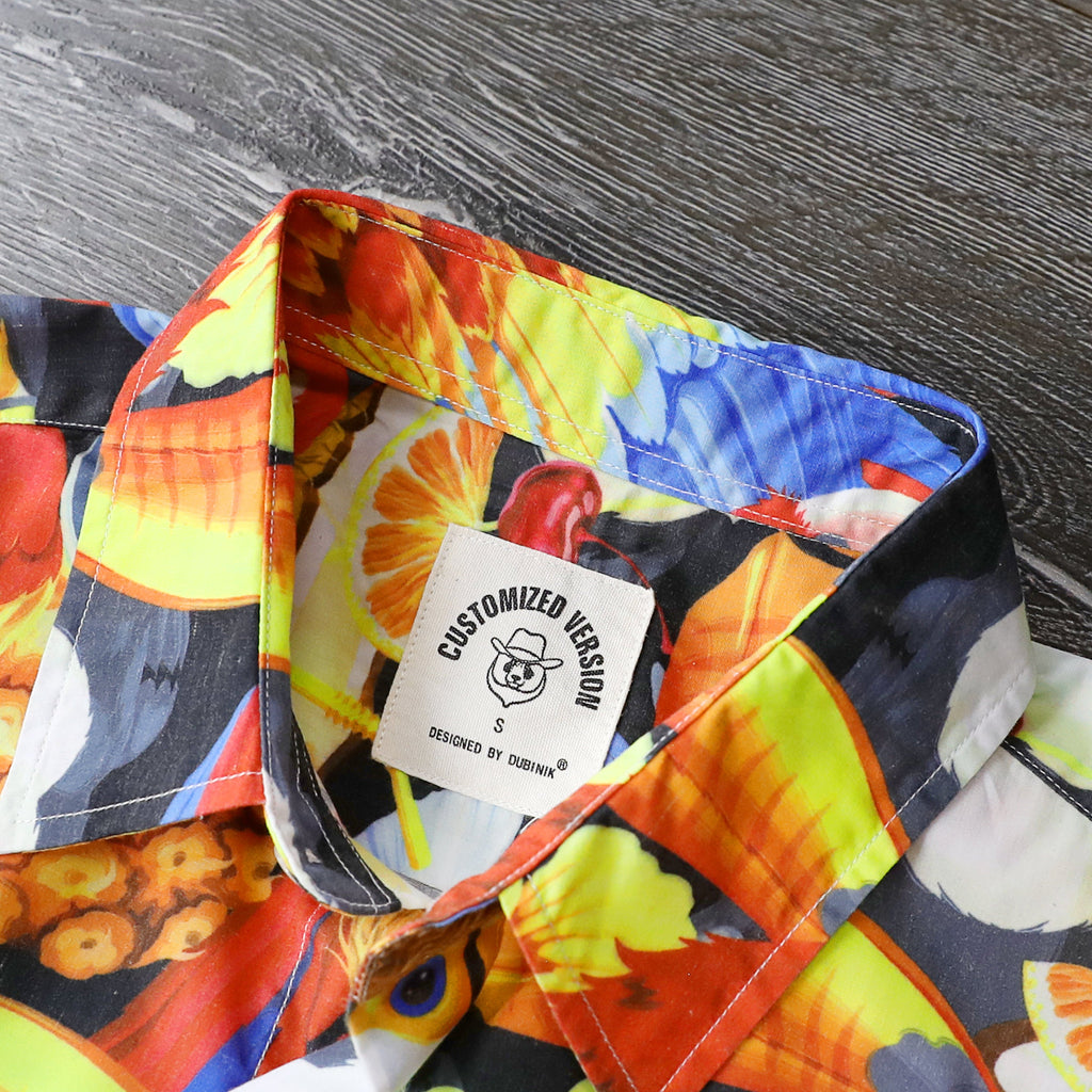 Hawaiian Shirt for Men Aloha Tropical Short Sleeve Button Down Print Beach Shirts #2605