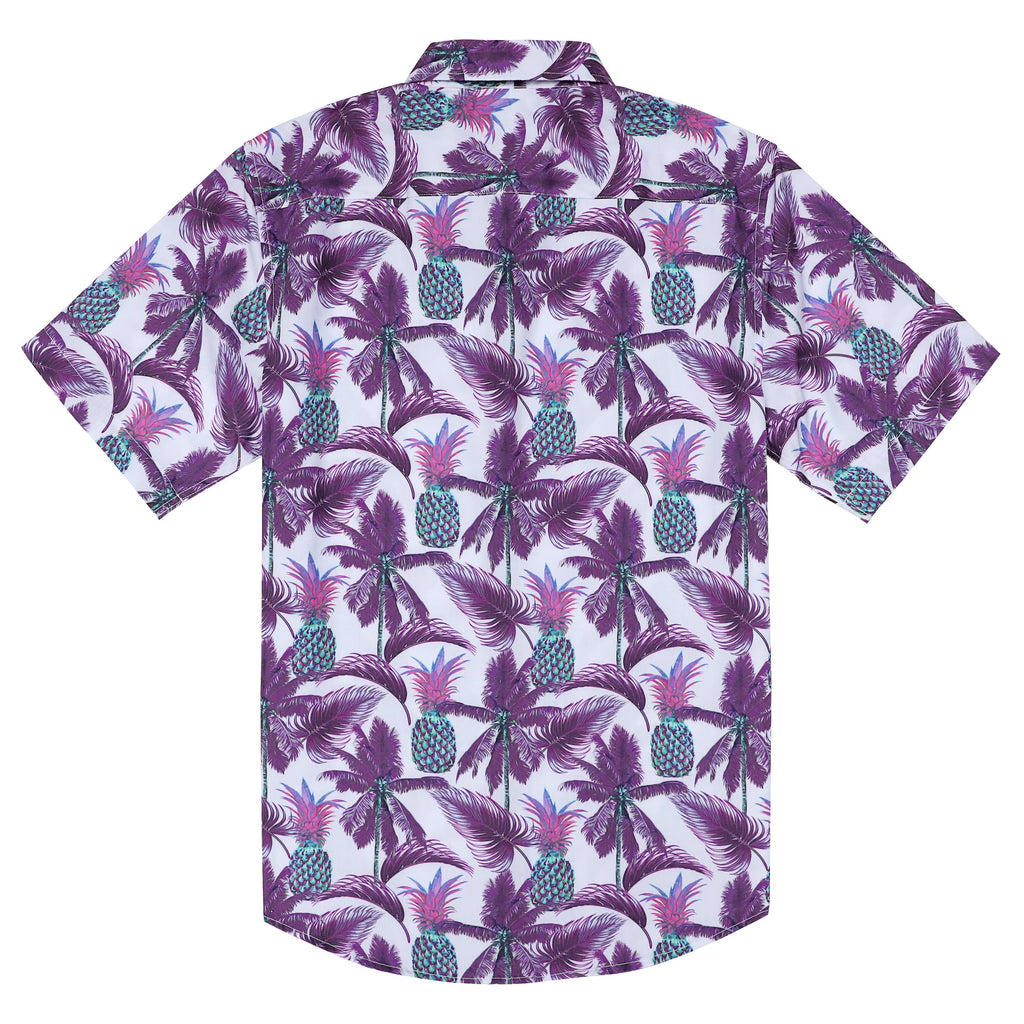 Hawaiian Shirt for Men Aloha Tropical Short Sleeve Button Down Print Beach Shirts #2621