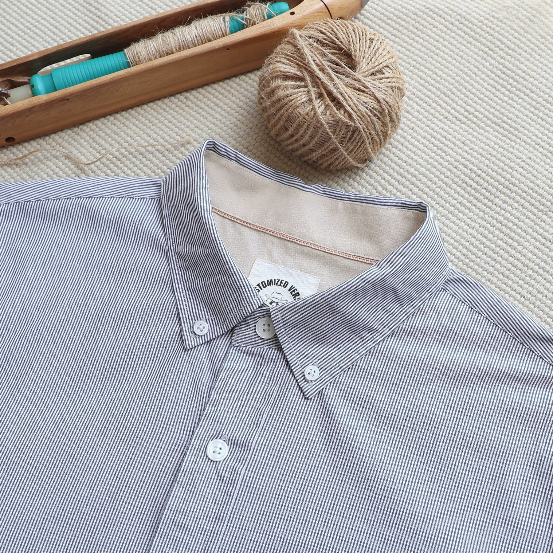 Men's casual short-sleeved cotton shirt #0105