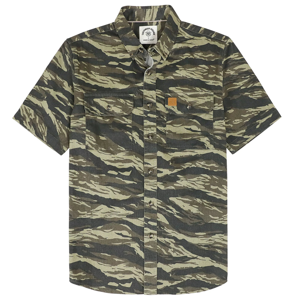 Dubinik®Mens Short Sleeve Button Down Shirts Denim Short Sleeve Shirt Men Two Pocket Western Soft Work Casual Denim Shirt#15DMC