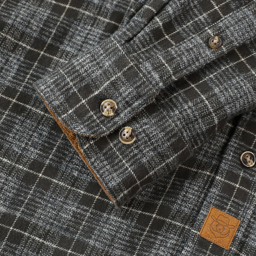 Dubinik® Mens Flannel Shirt Long Sleeve Button Down Plaid All Cotton Soft Brushed Flannel Shirt For Men Utility Casual Shirt #0030013