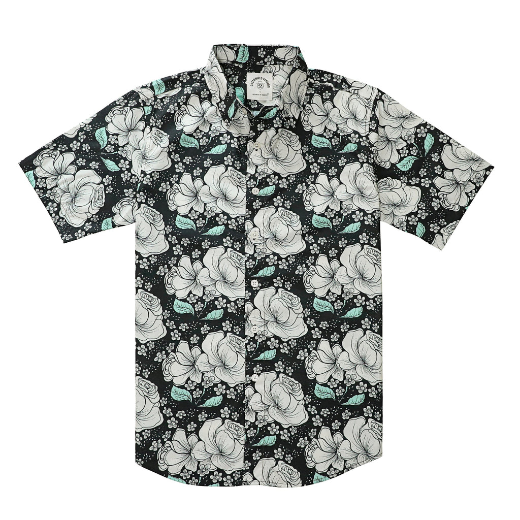 Hawaiian Shirt for Men Aloha Tropical Short Sleeve Button Down Print Beach Shirts #2604