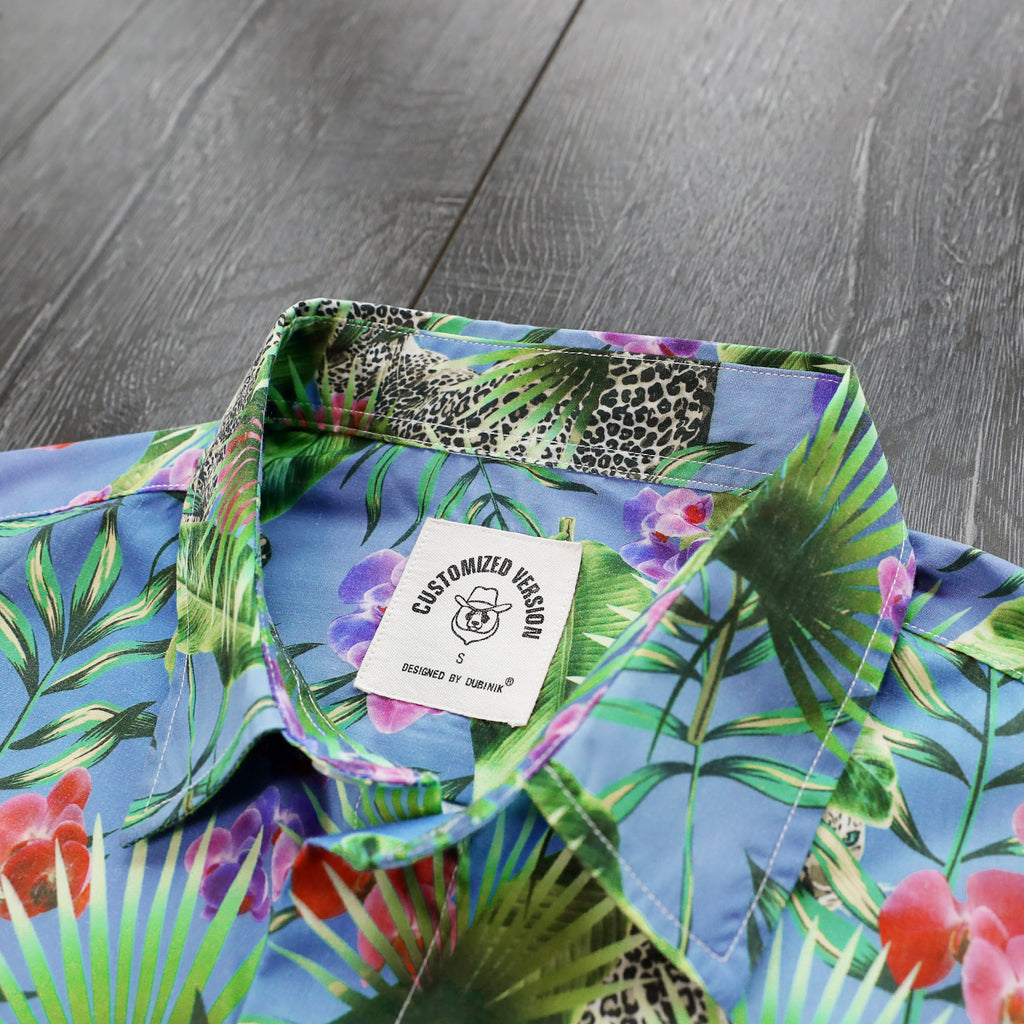 Hawaiian Shirt for Men Aloha Tropical Short Sleeve Button Down Print Beach Shirts #2603