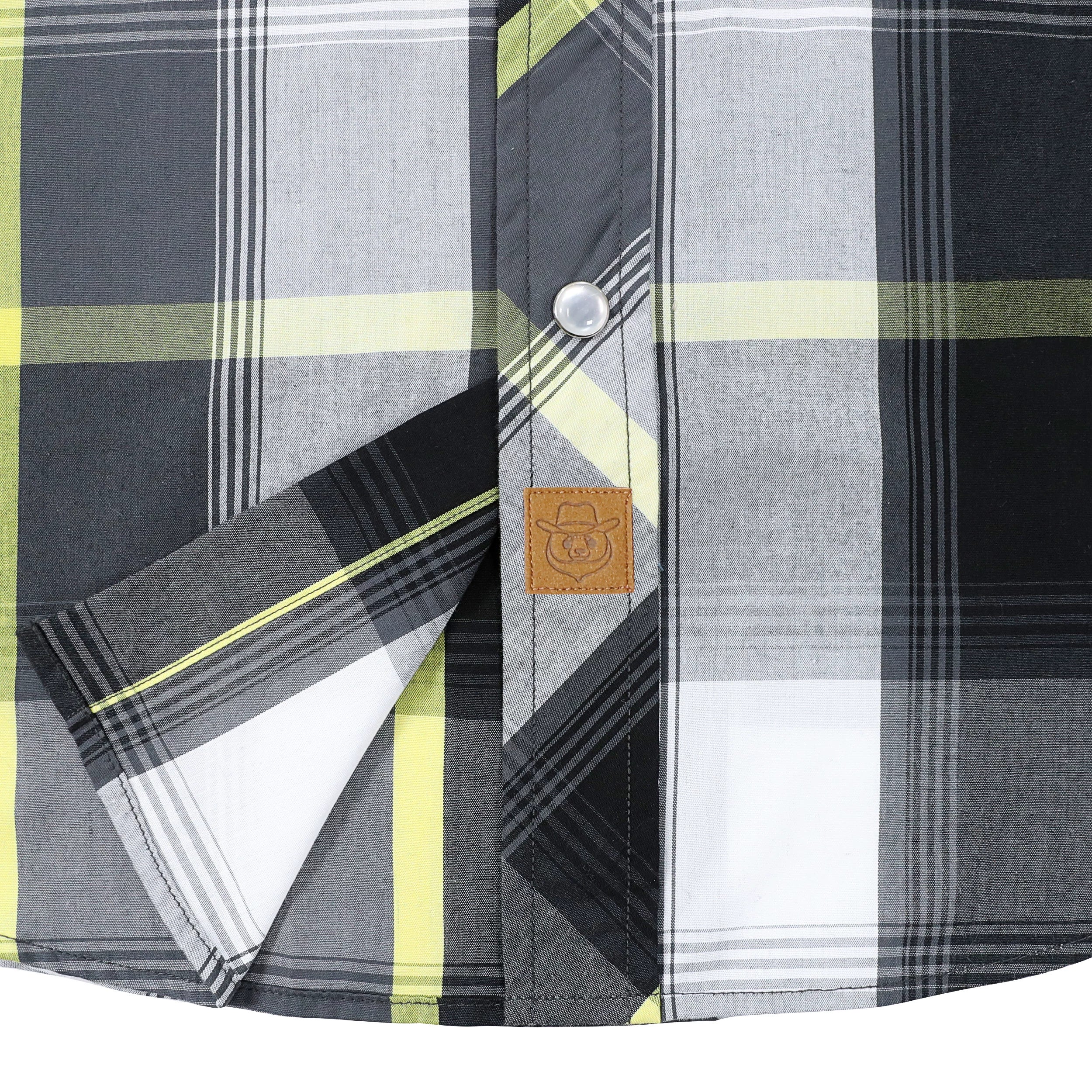 Dubinik® Western Shirts for Men Short Sleeve Plaid Pearl Snap Shirts for Men Button Up Shirt Cowboy Casual Work Shirt#41017