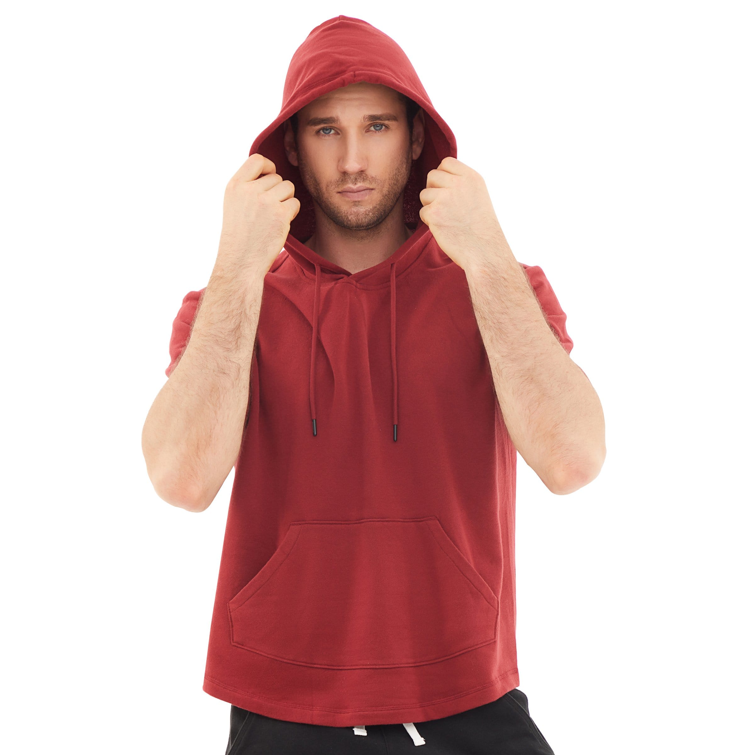 Men's Hoodies short-sleeved hooded sweatshirt #0603
