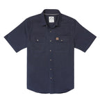 Men's outdoor casual short sleeve Navy Solid shirt #1509
