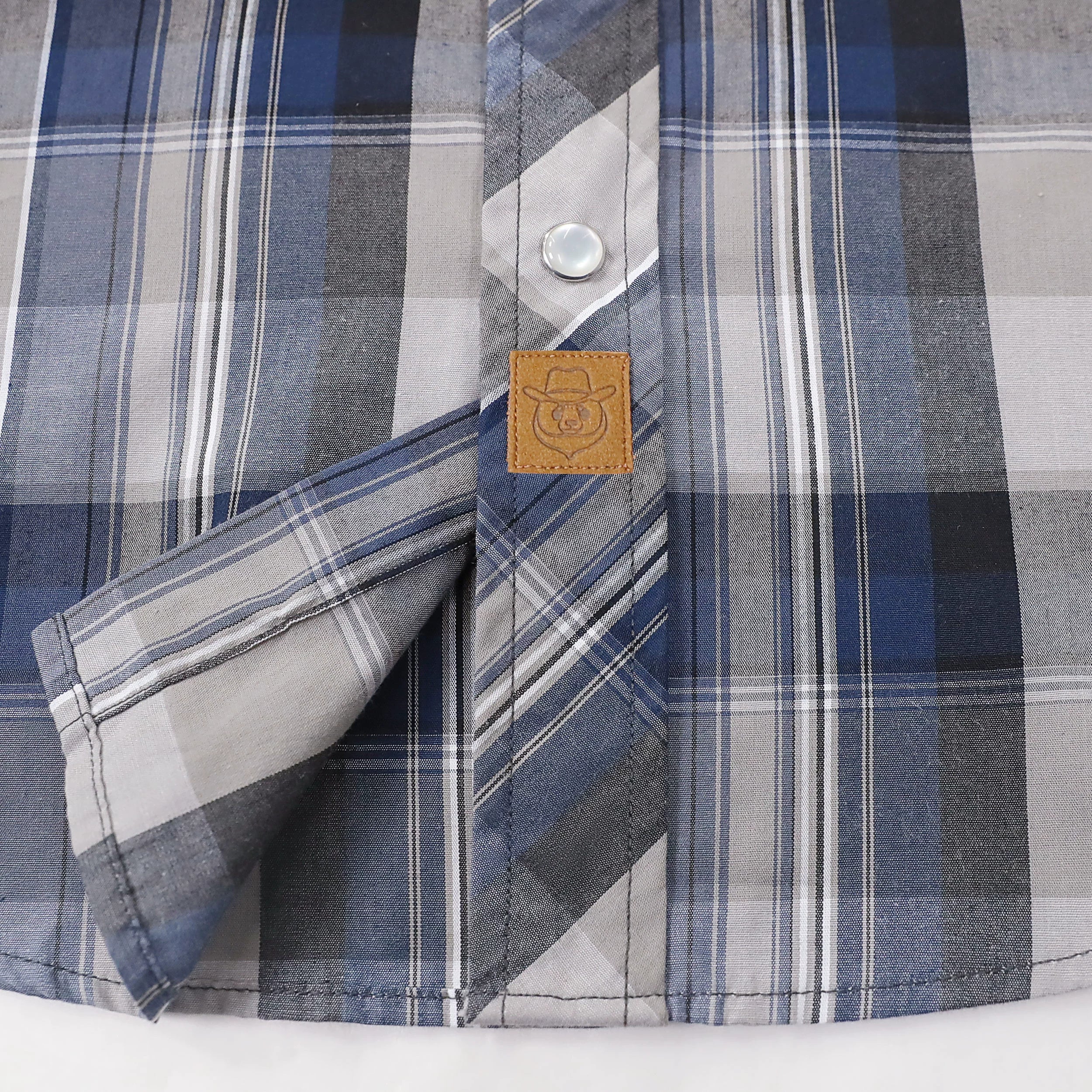 Dubinik® Western Shirts for Men Short Sleeve Plaid Pearl Snap Shirts for Men Button Up Shirt Cowboy Casual Work Shirt#41015