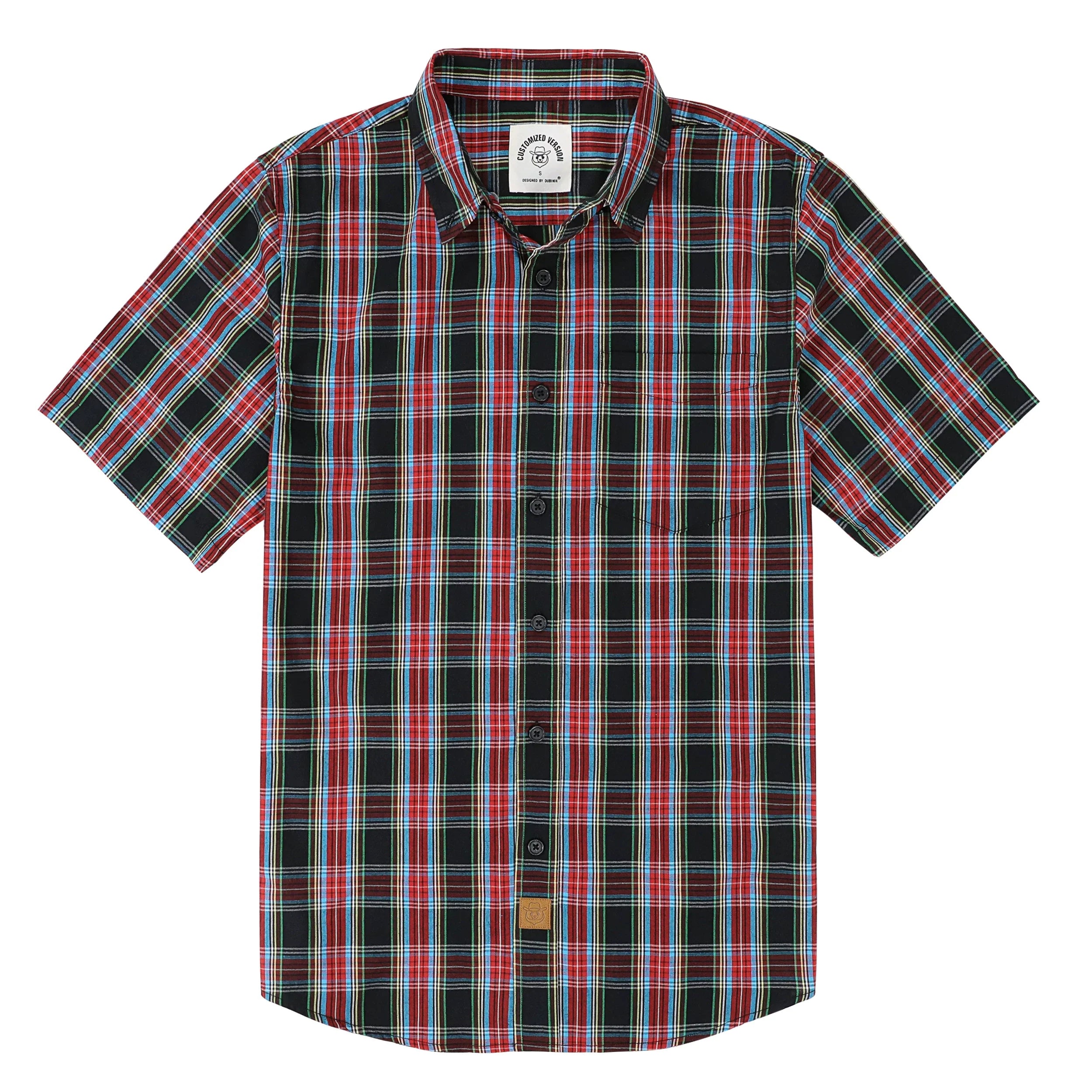 Dubinik® Mens Short Sleeve Button Down Shirts Summer Vintage Short Sleeve Button Down Men Lightweight Men's Casual Shirts#51011