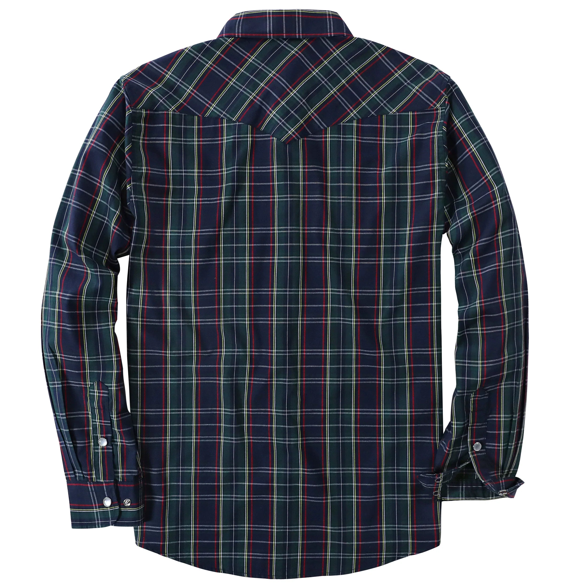 Dubinik® Pearl Snap Shirts for Men Long Sleeve Western Shirts for Men Vintage Casual Plaid Shirt Cowboy Shirts for Men#42032