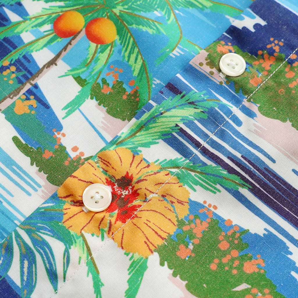Hawaiian Shirt for Men Aloha Tropical Short Sleeve Button Down Print Beach Shirts #2602