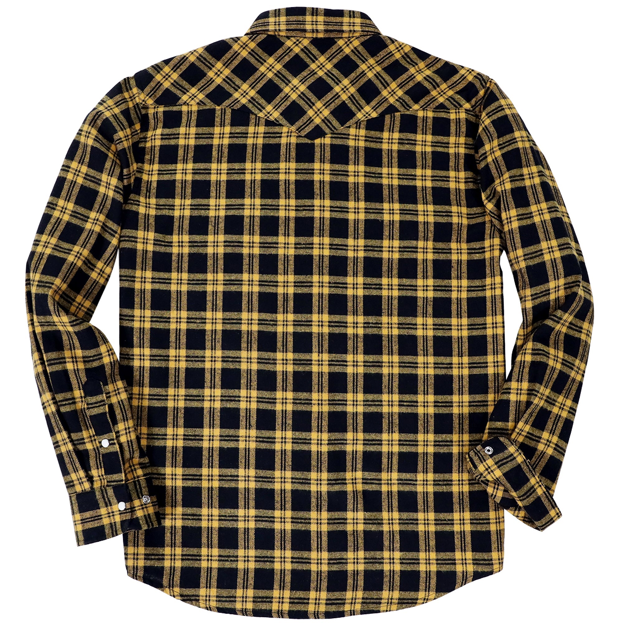 Mens Flannel Long Sleeve Pearl Snap Buttons Western Cowboy Vintage Casual Shirts #2806