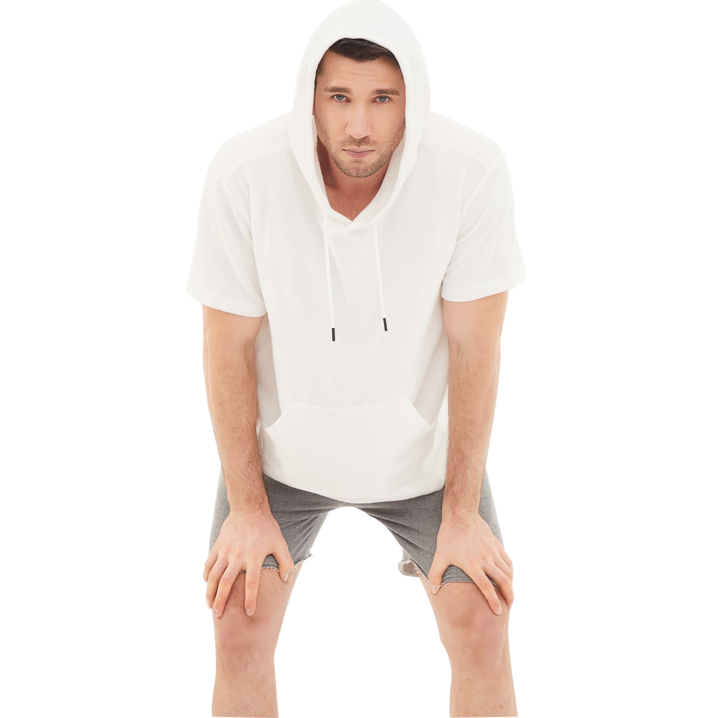Men's Hoodies short-sleeved hooded sweatshirt #0606