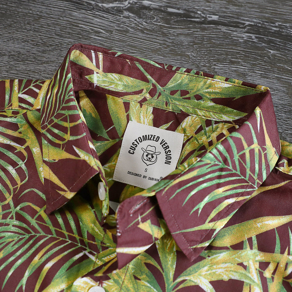 Hawaiian Shirt for Men Aloha Tropical Short Sleeve Button Down Print Beach Shirts #2609