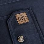 Men's outdoor casual short sleeve Navy Solid shirt #1509