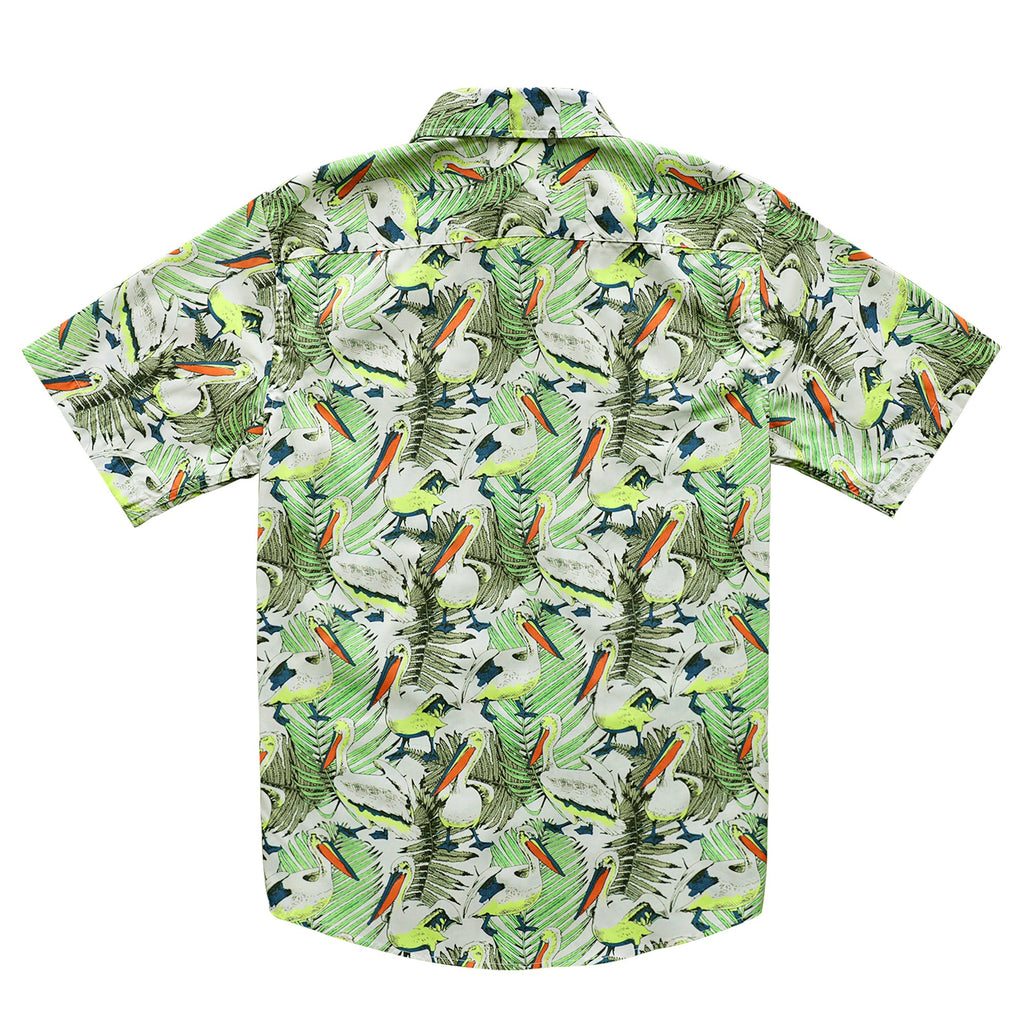 Hawaiian Shirt for Men Aloha Tropical Short Sleeve Button Down Print Beach Shirts #2611