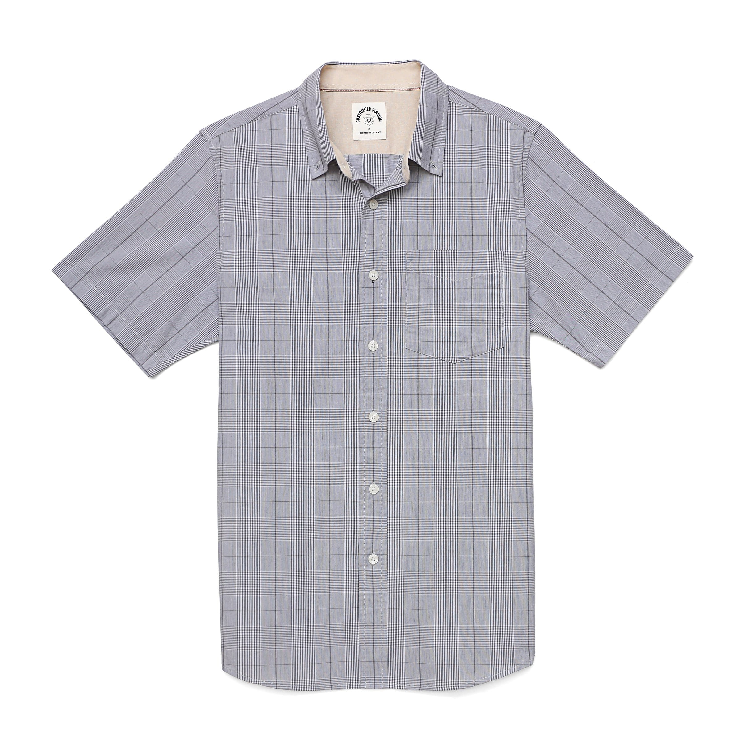 Men's casual short-sleeved cotton shirt #0106