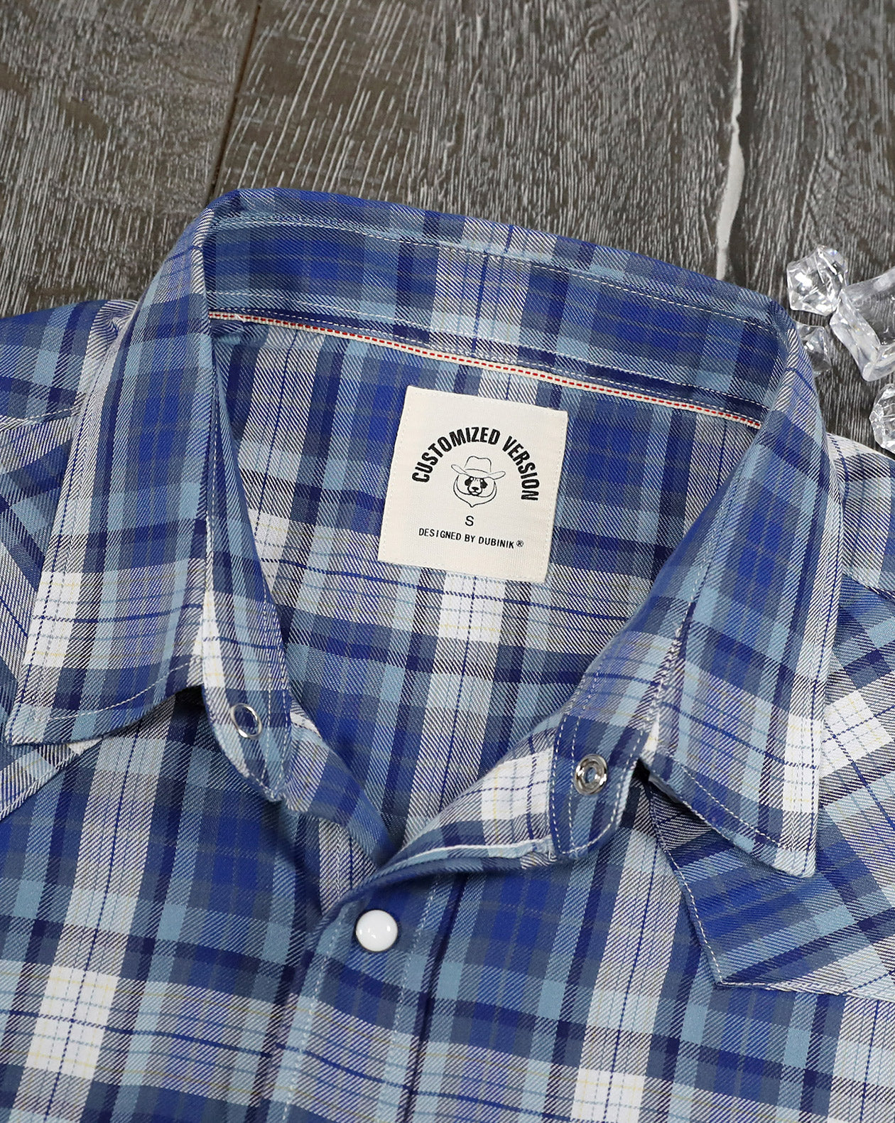 Dubinik®Bamboo Fiber Mens Shirts Short Sleeve Plaid Shirt Men Western Cowboy Pearl Snap Vintage Casual Plaid Shirts for Men #2901