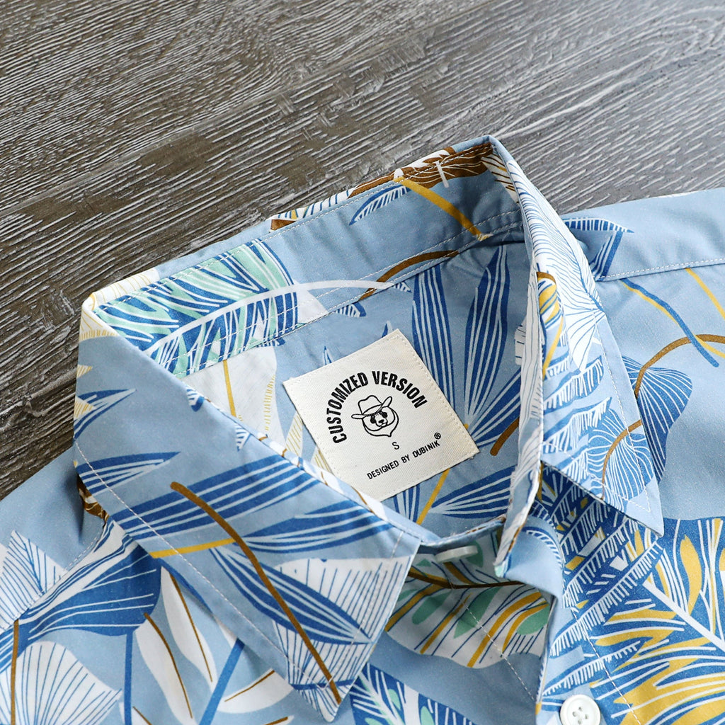 Hawaiian Shirt for Men Aloha Tropical Short Sleeve Button Down Print Beach Shirts #2601