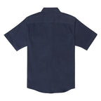 Men's outdoor casual short sleeve Navy Solid shirt #1509