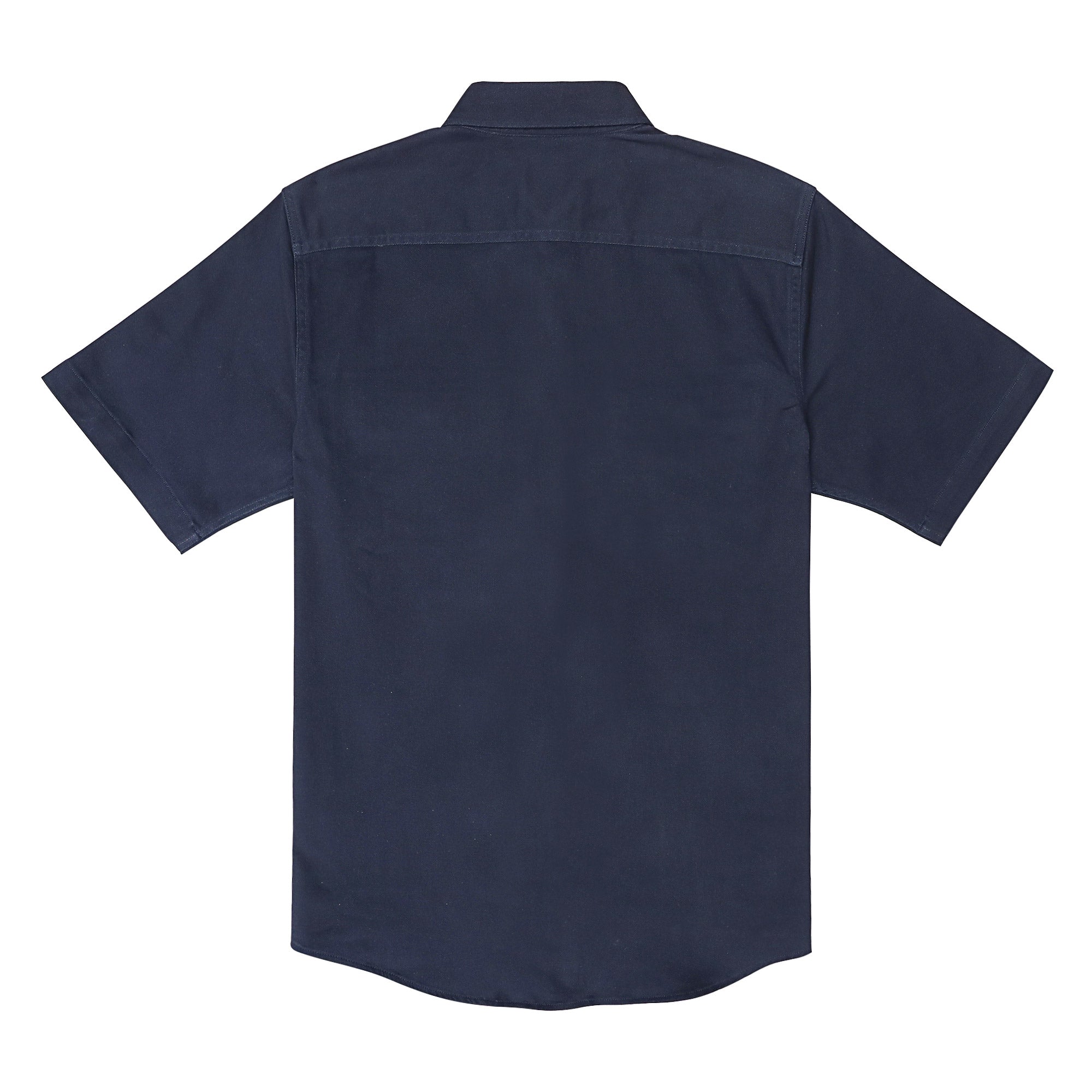 Men's outdoor casual short sleeve Navy Solid shirt #1509