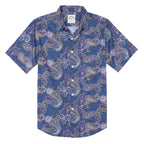 Hawaiian Shirt for Men Aloha Tropical Short Sleeve Button Down Print Beach Shirts #2623