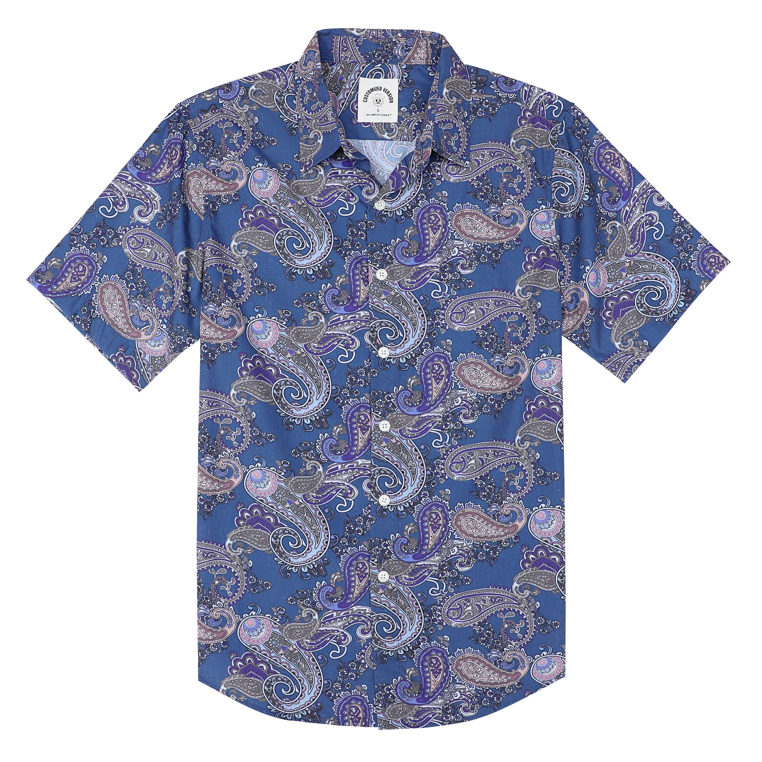 Hawaiian Shirt for Men Aloha Tropical Short Sleeve Button Down Print Beach Shirts #2623