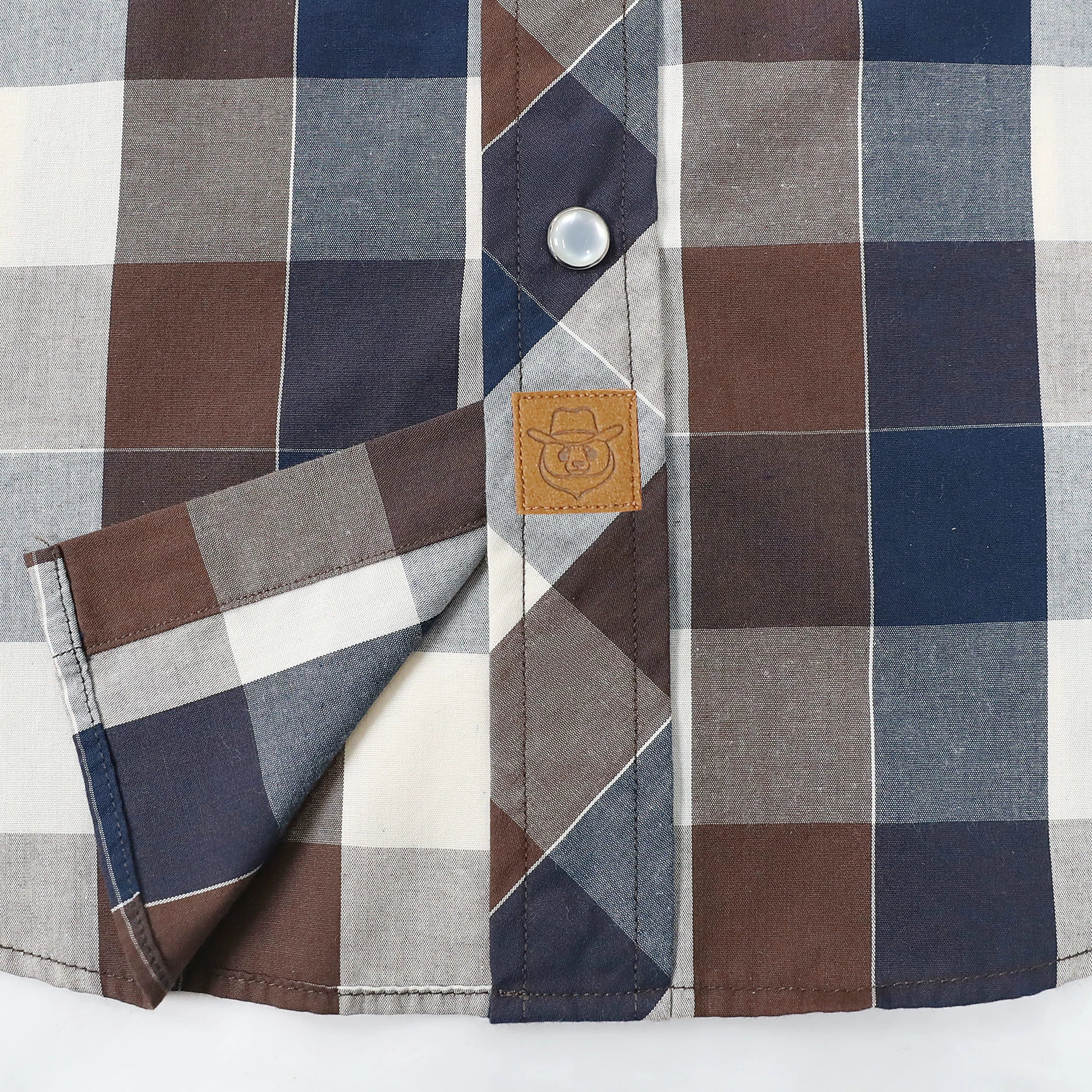 Dubinik® Western Shirts for Men Short Sleeve Plaid Pearl Snap Shirts for Men Button Up Shirt Cowboy Casual Work Shirt#41010