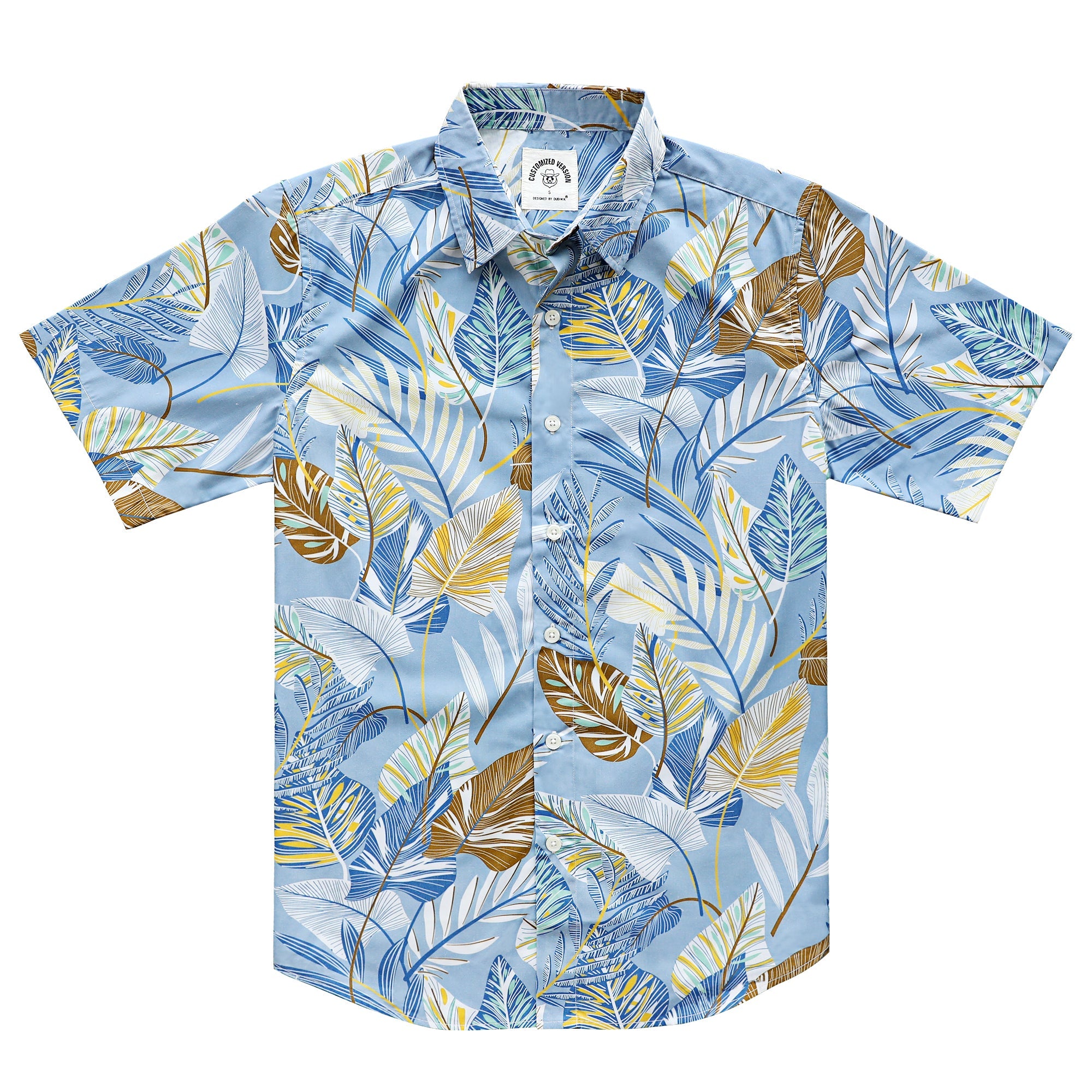 Hawaiian Shirt for Men Aloha Tropical Short Sleeve Button Down Print Beach Shirts #2601