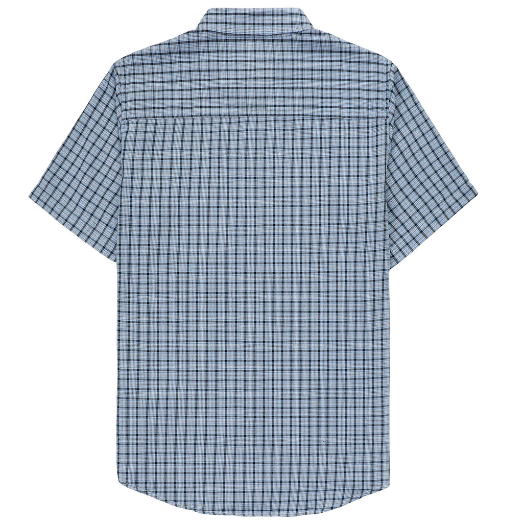 Dubinik® Bamboo Viscose Mens Short Sleeve Button Down Pockets Shirts#39010