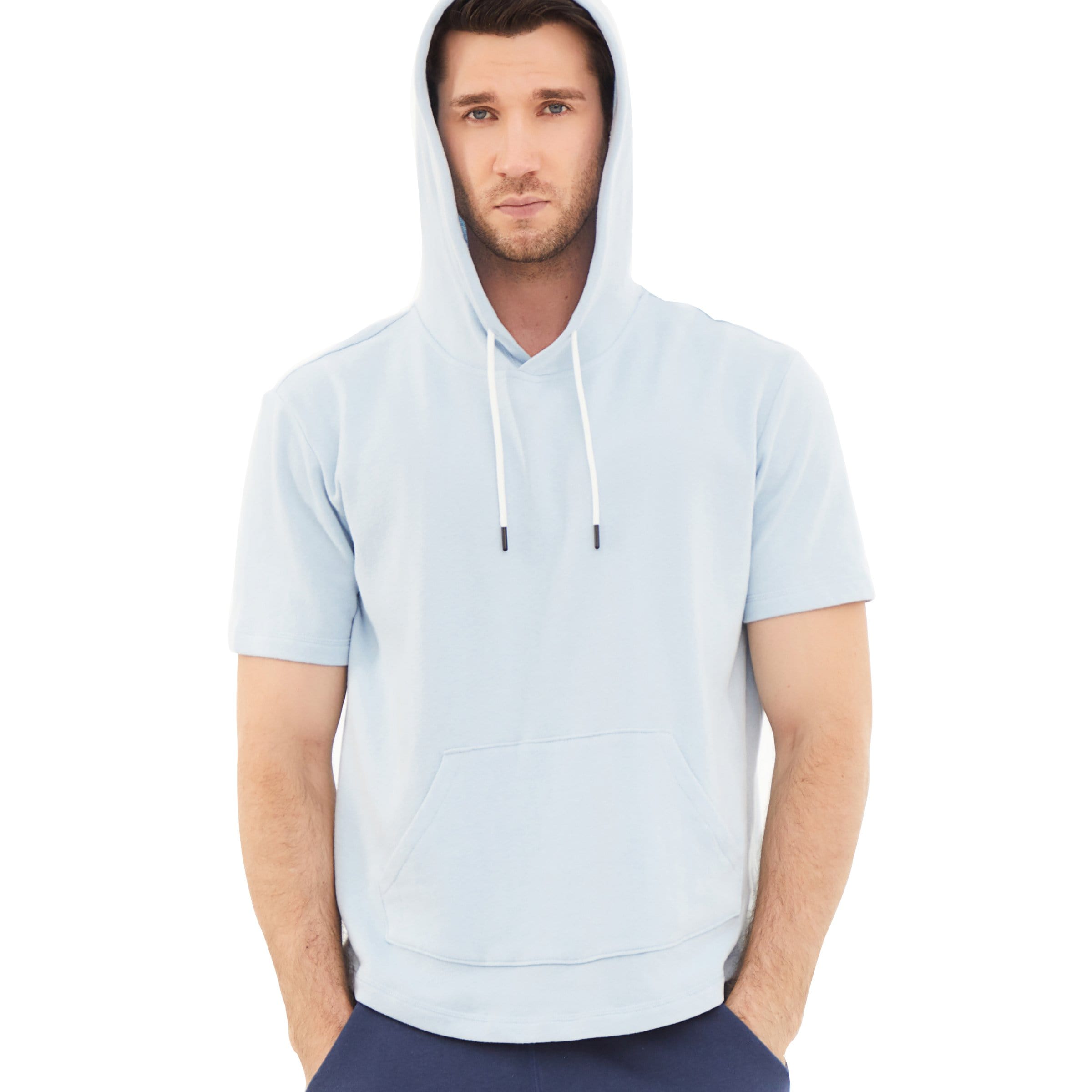 Men's Hoodies short-sleeved hooded sweatshirt #0607