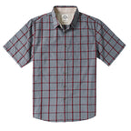Dubinik® Short Sleeve Button Down Shirts 100% Cotton Plaid Casual Shirt with Pocket #0112