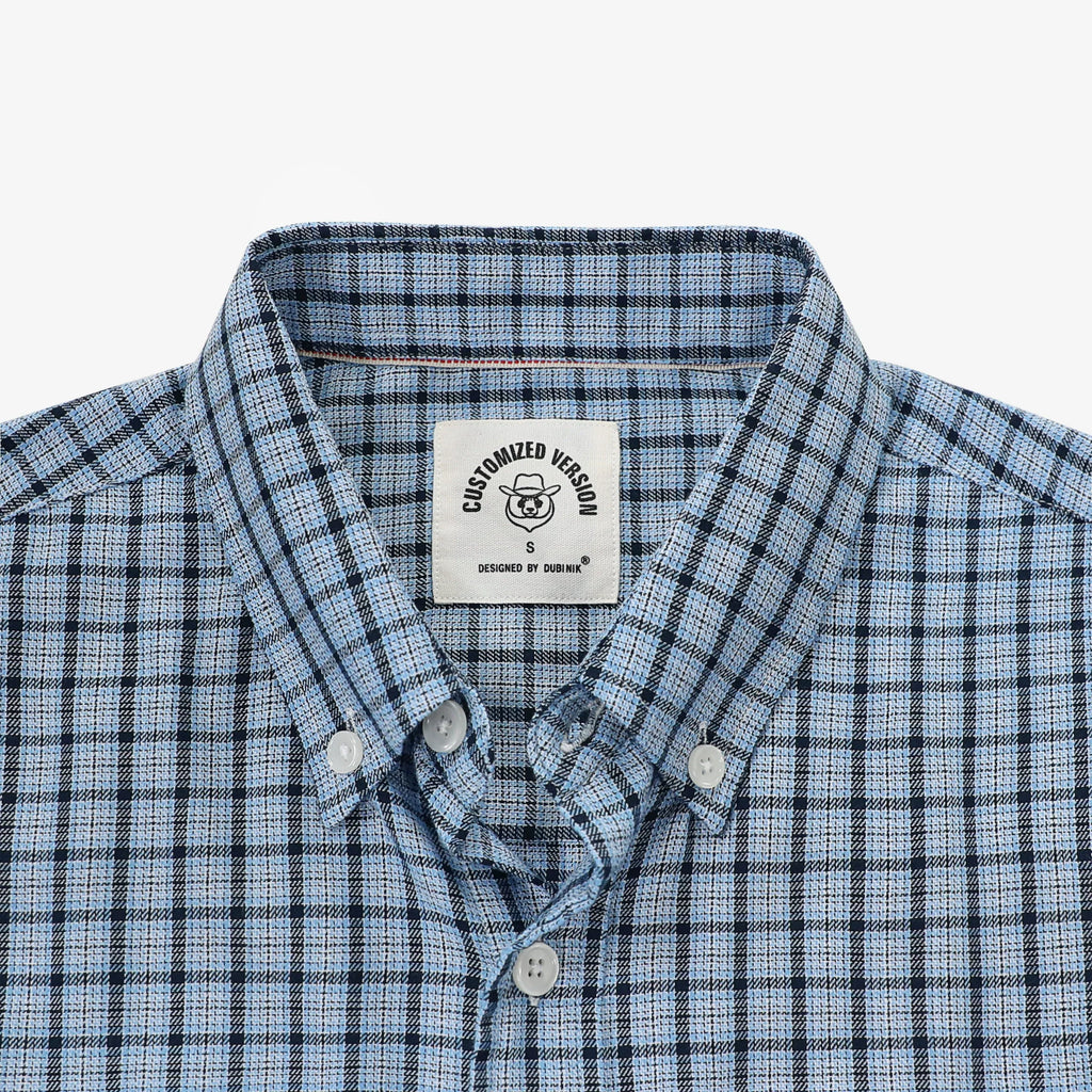 Dubinik® Bamboo Viscose Mens Short Sleeve Button Down Pockets Shirts#39010