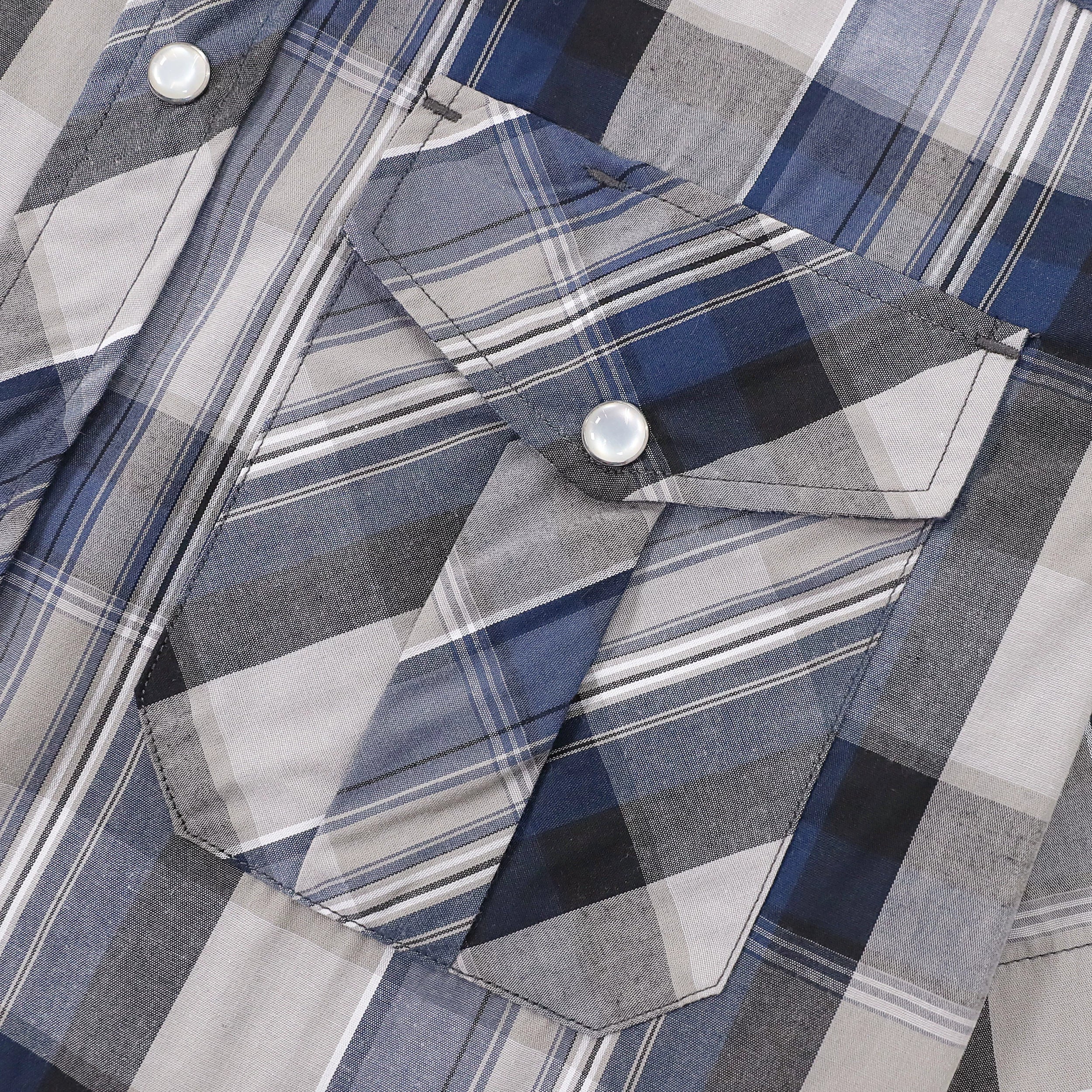 Dubinik® Western Shirts for Men Short Sleeve Plaid Pearl Snap Shirts for Men Button Up Shirt Cowboy Casual Work Shirt#41015