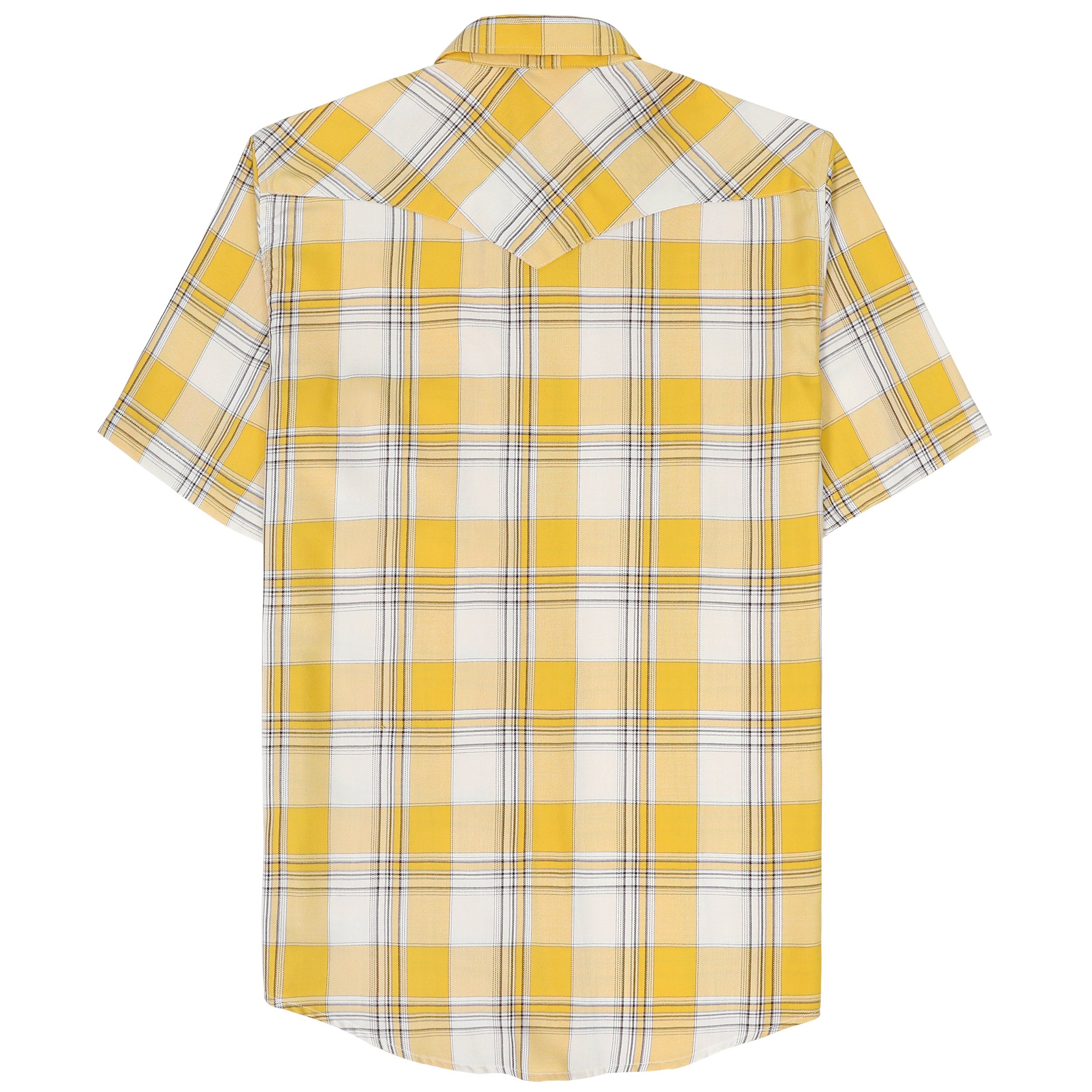 Dubinik®Bamboo Fiber Mens Shirts Short Sleeve Plaid Shirt Men Western Cowboy Pearl Snap Vintage Casual Plaid Shirt #29401